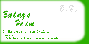 balazs heim business card